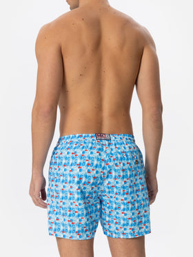 Man swim shorts with sea print - MC2 Saint Barth