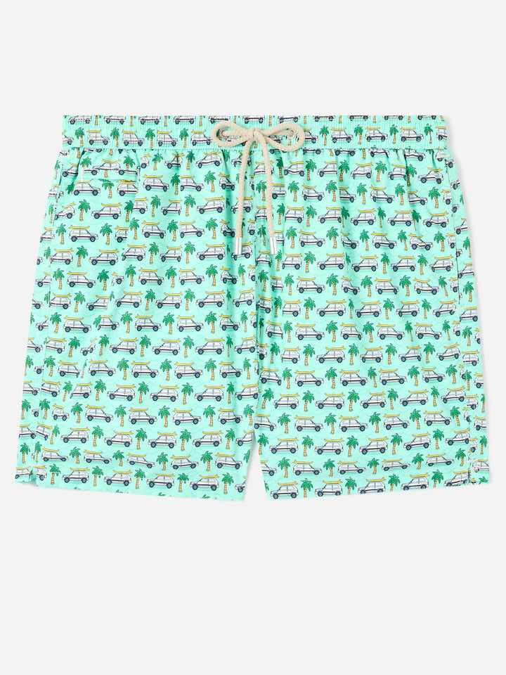 Lighting Micro Fantasy green Panda print swim shorts | Special Edition