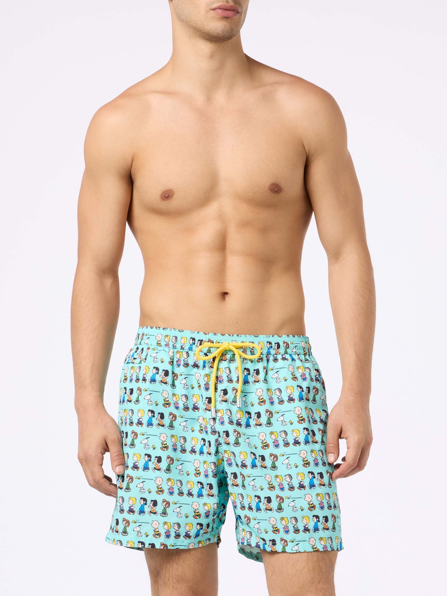 Man lightweight fabric swim-shorts Lighting Micro Fantasy with Peanuts print | SNOOPY PEANUTS™ SPECIAL EDITION - MC2 Saint Barth