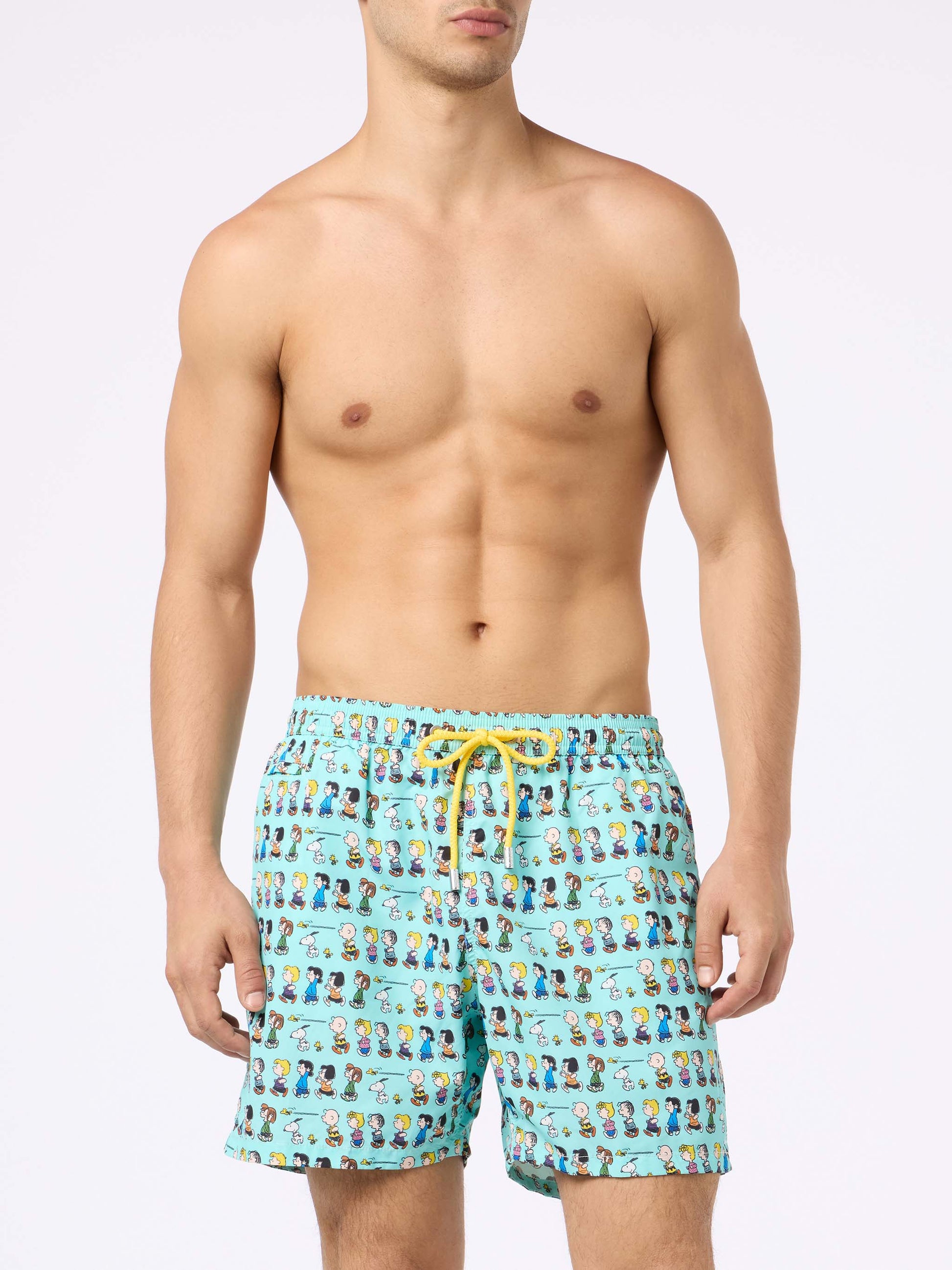 Man lightweight fabric swim-shorts Lighting Micro Fantasy with Peanuts print | SNOOPY PEANUTS™ SPECIAL EDITION - MC2 Saint Barth