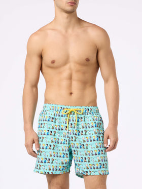 Man lightweight fabric swim-shorts Lighting Micro Fantasy with Peanuts print | SNOOPY PEANUTS™ SPECIAL EDITION - MC2 Saint Barth
