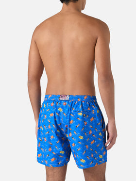 Badehose aus leichtem Stoff mit verspieltem Puppenmuster