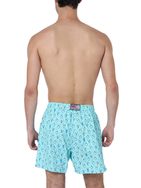 Man lightweight fabric swim-shorts Lighting Micro Fantasy with penguins print - MC2 Saint Barth