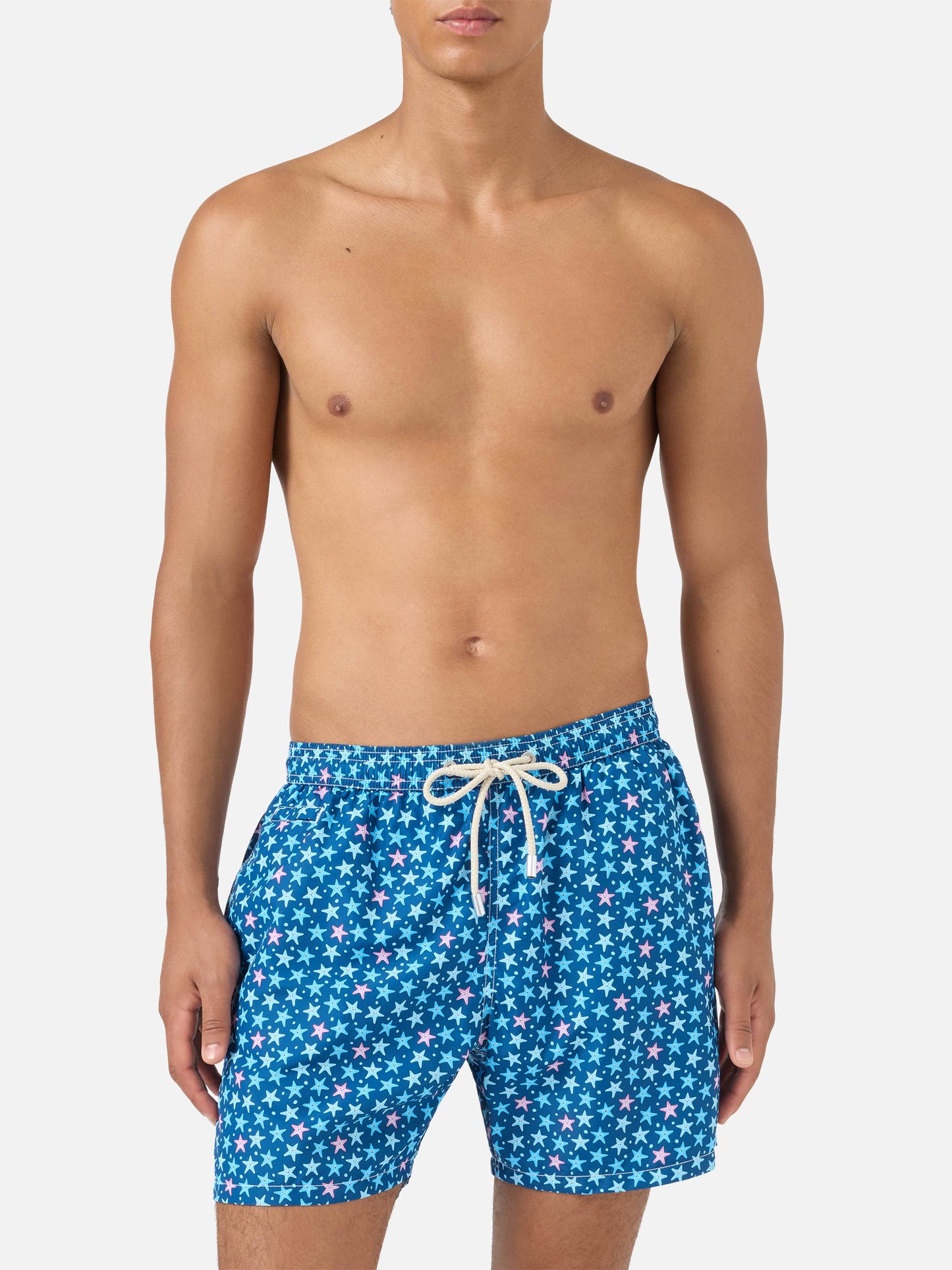 Lighting Badeshorts mit Micro Fantasy blue starfish-Print 