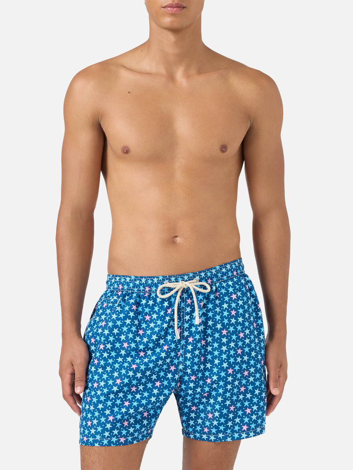 Lighting Micro Fantasy blue starfish print swim shorts