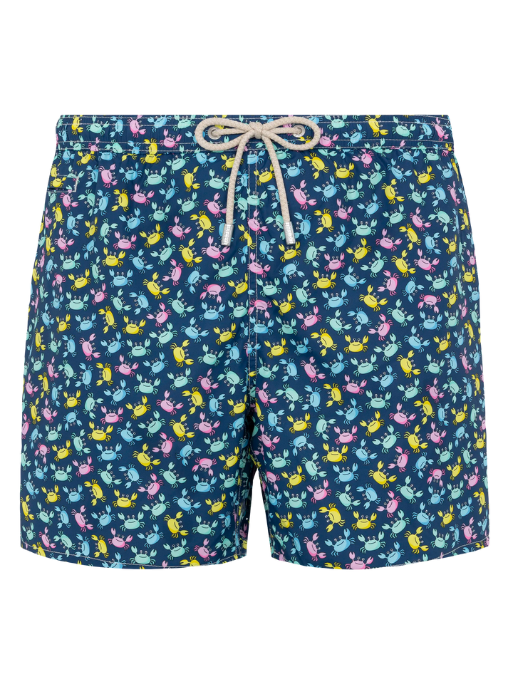 Lightweight fabric swim shorts Lighting with crabs print - MC2 Saint Barth