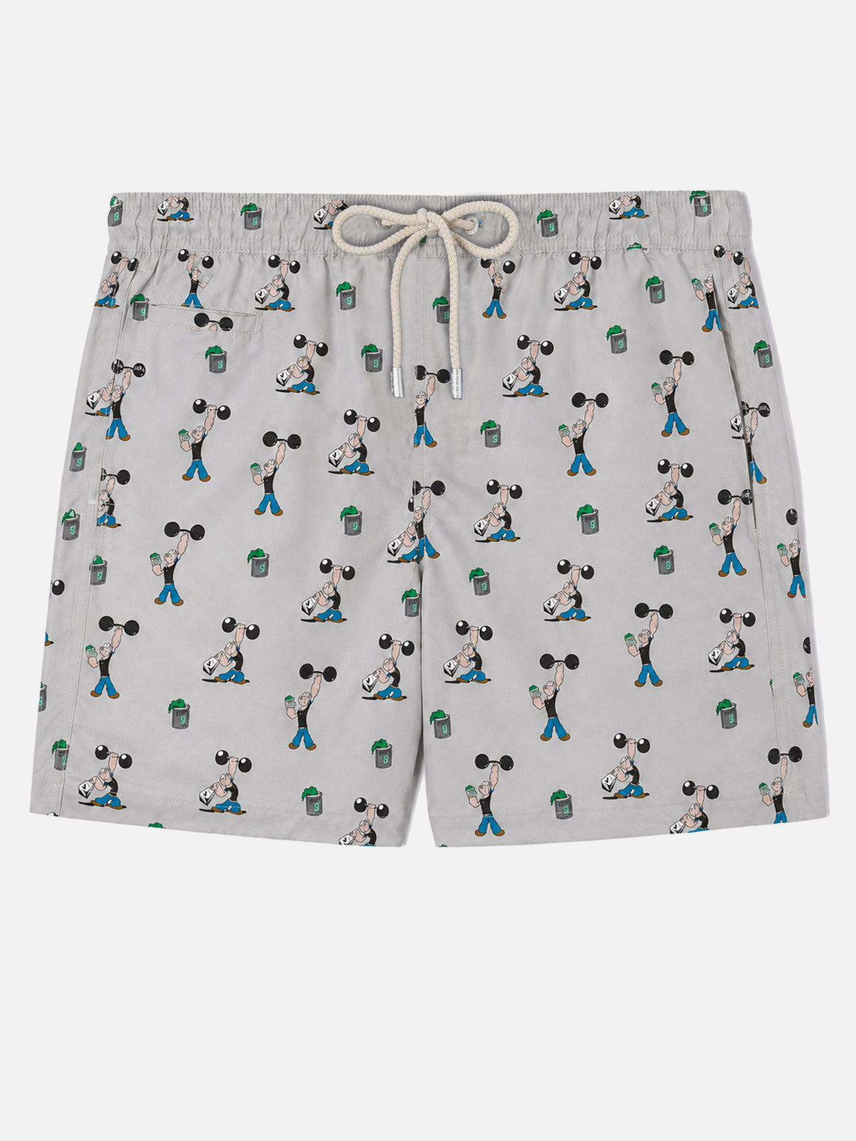 Light grey Lighting Micro swim shorts with Popeye all-over print | POPEYE SPECIAL EDITION