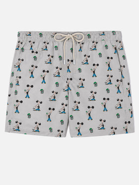 Light grey Lighting Micro swim shorts with Popeye all-over print | POPEYE SPECIAL EDITION