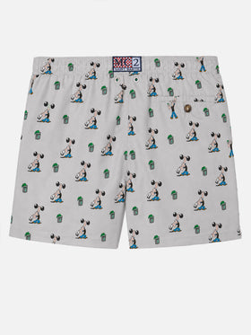 Light grey Lighting Micro swim shorts with Popeye all-over print | POPEYE SPECIAL EDITION