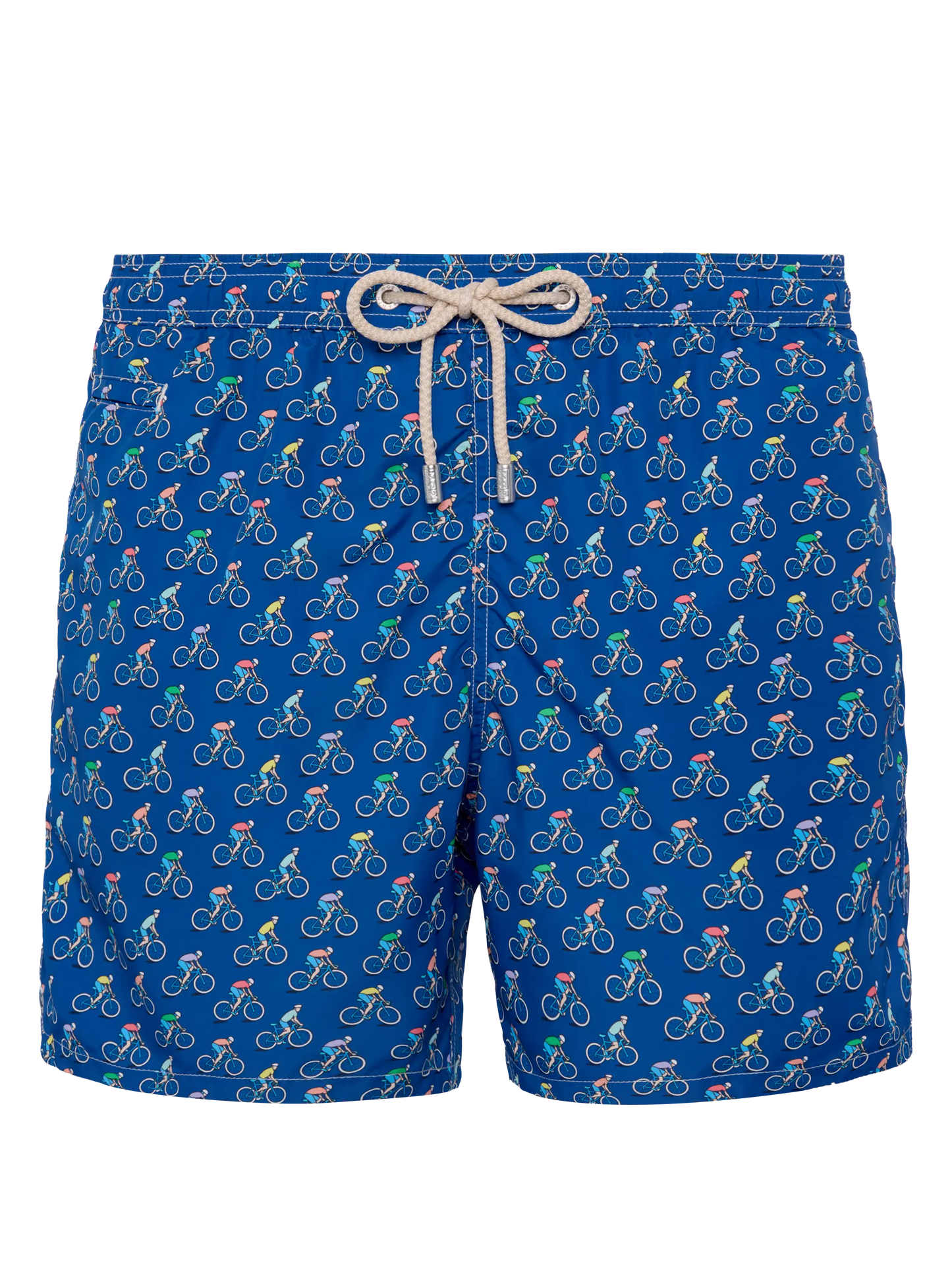 Lightweight fabric swim shorts Lighting with bikers  print