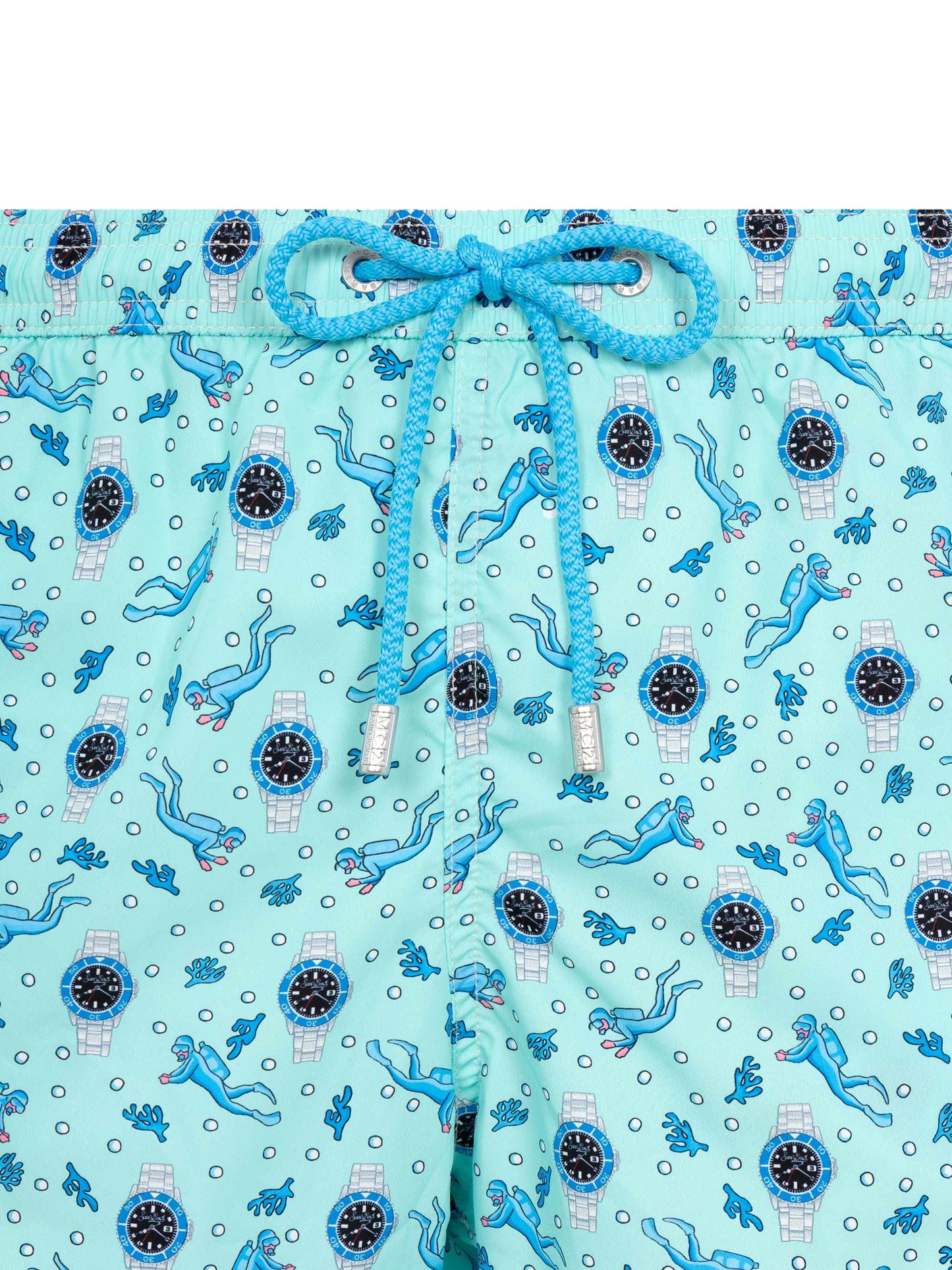 Lightweight fabric swim shorts Lighting with watch print - MC2 Saint Barth
