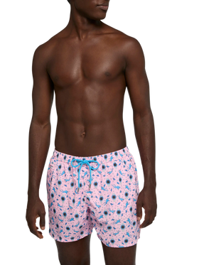 Lightweight fabric swim shorts Lighting with watch print - MC2 Saint Barth