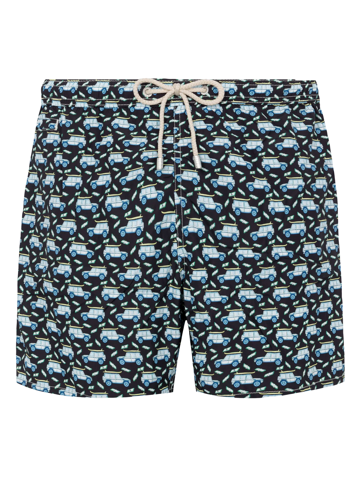 Lightweight fabric swim shorts Lighting with off-road car print - MC2 Saint Barth