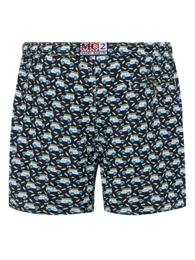 Lightweight fabric swim shorts Lighting with off-road car print - MC2 Saint Barth