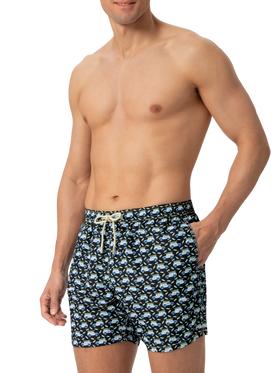 Lightweight fabric swim shorts Lighting with off-road car print - MC2 Saint Barth