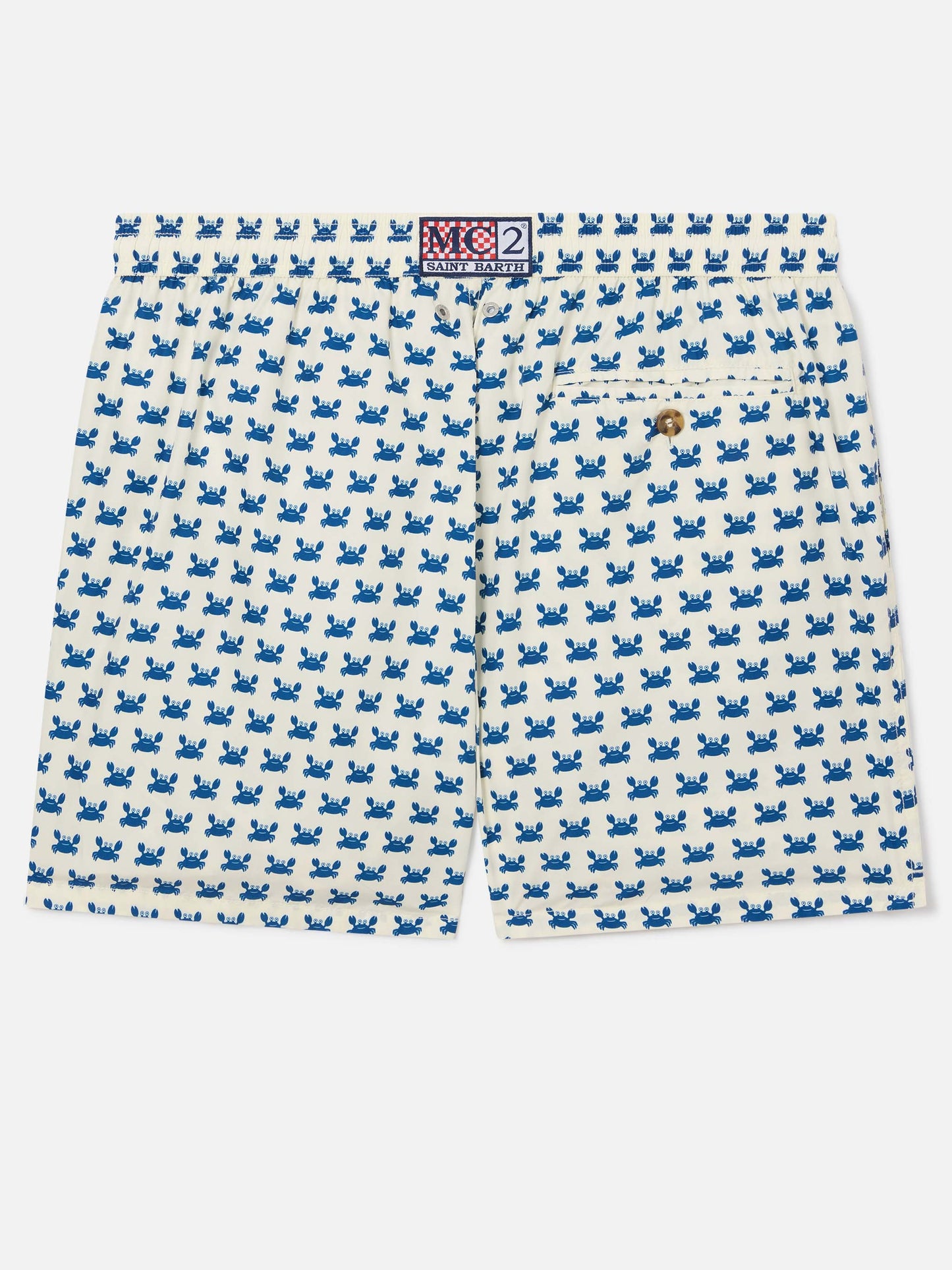 Short de bain White Lighting Micro avec imprimé crab all-over 