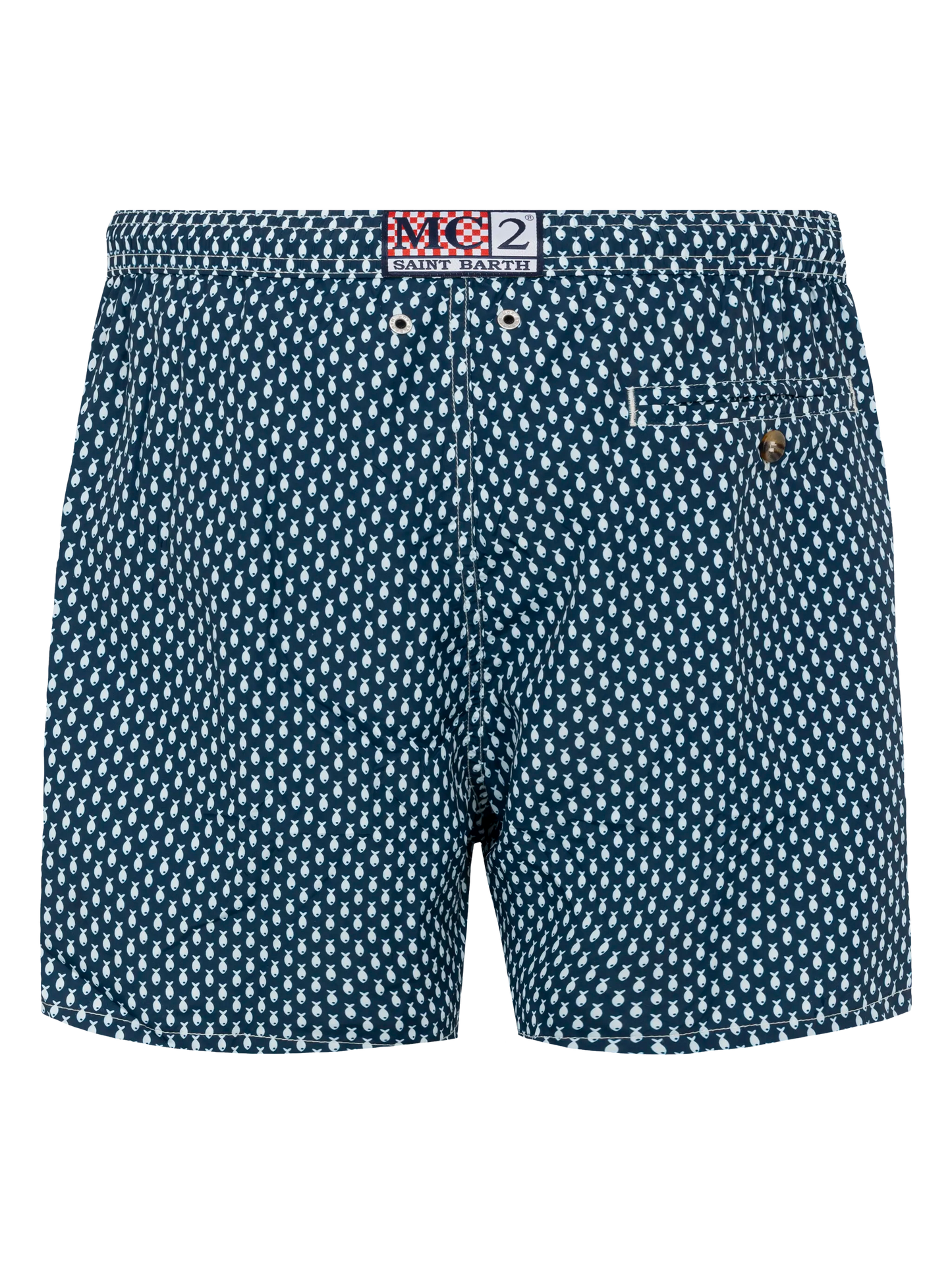 Lightweight fabric swim shorts Lighting with micro fish print - MC2 Saint Barth