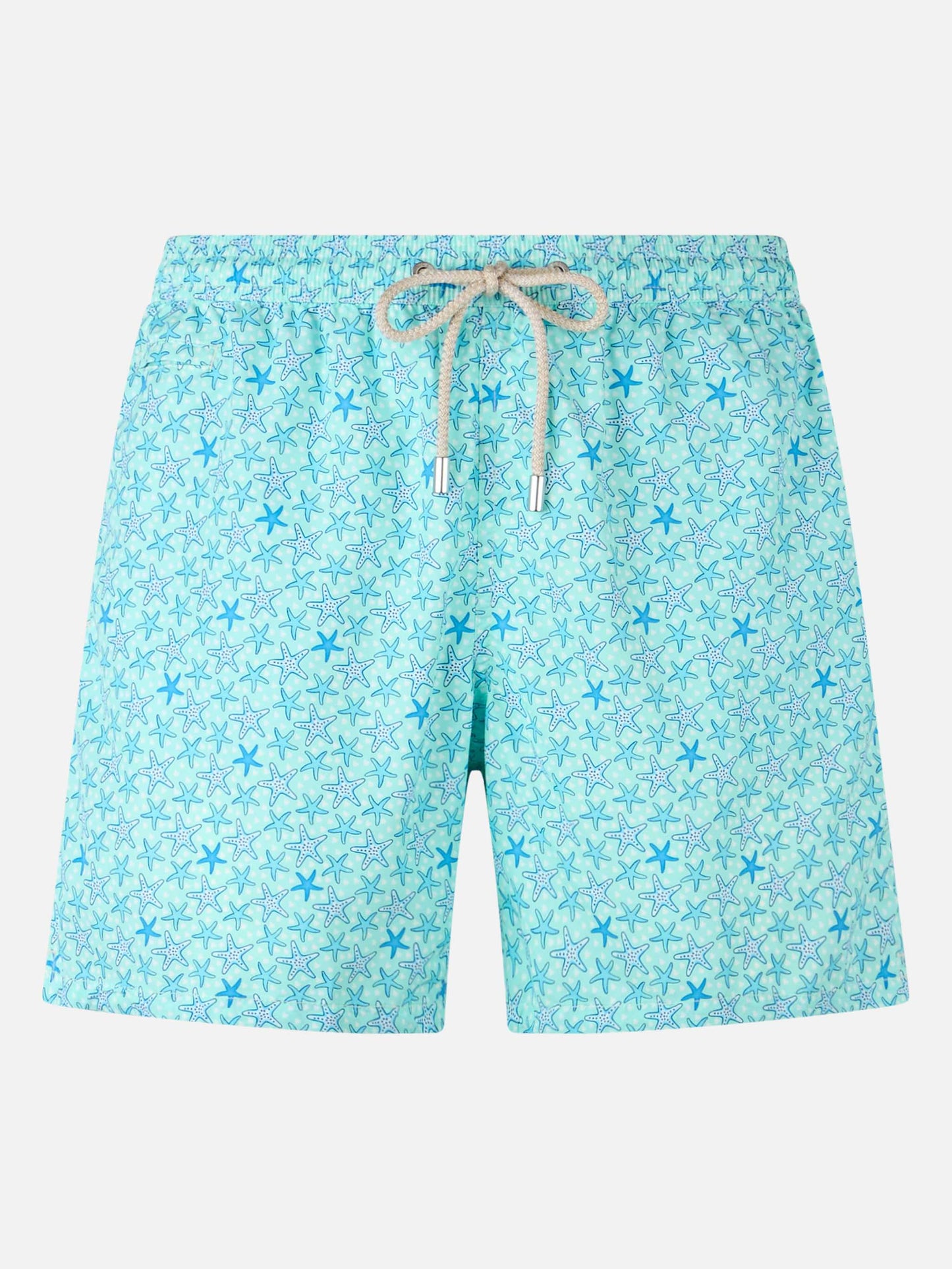 Man lightweight fabric swim-shorts Lighting Micro Fantasy with starfishes print - MC2 Saint Barth