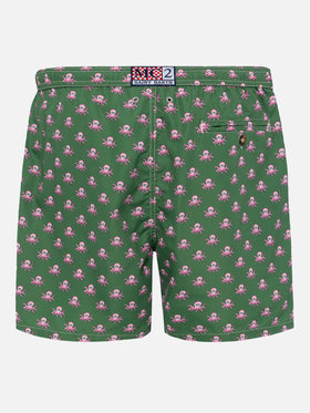 Lightweight fabric swim shorts Lighting with octopus print - MC2 Saint Barth