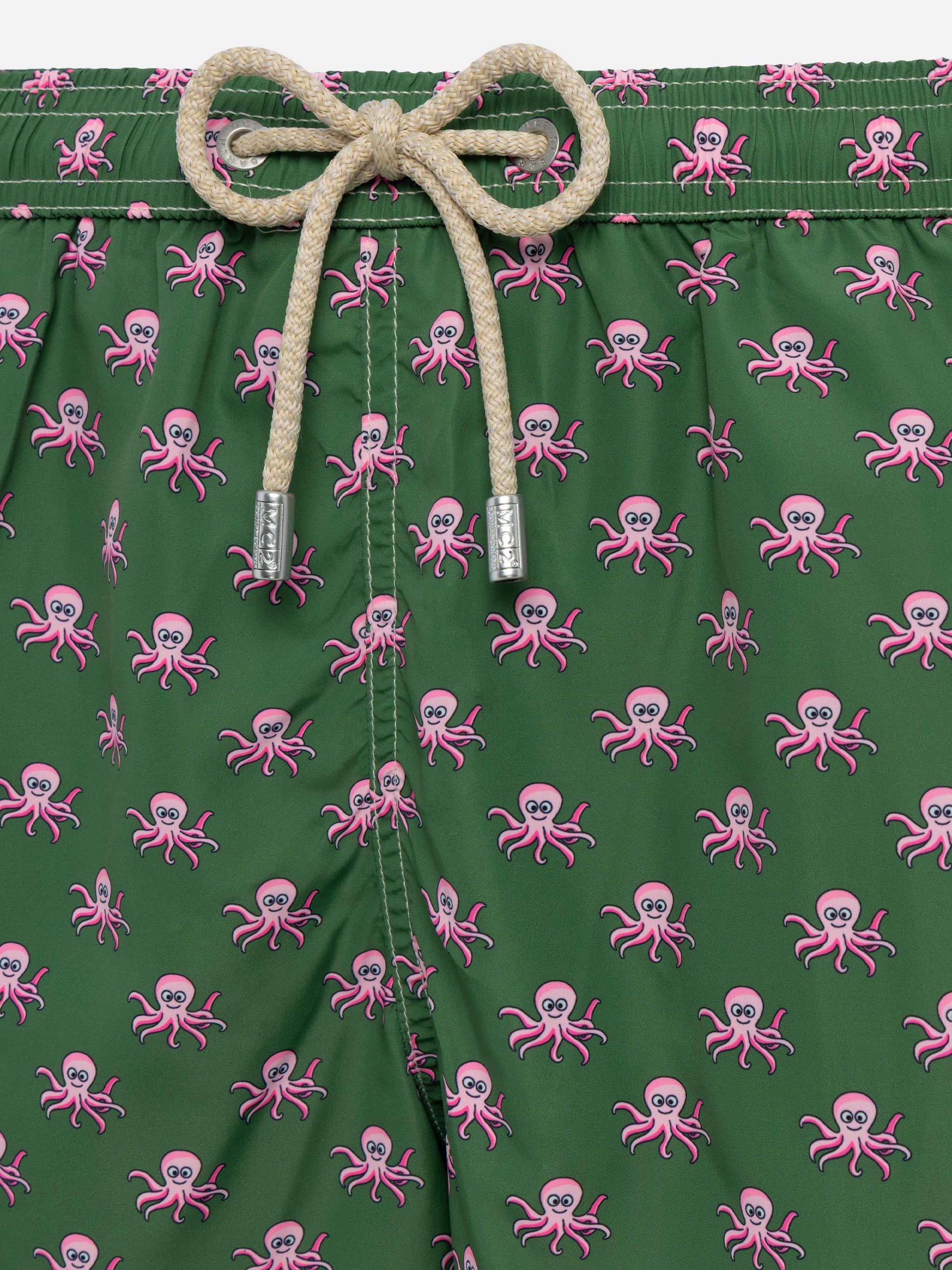 Lightweight fabric swim shorts Lighting with octopus print - MC2 Saint Barth