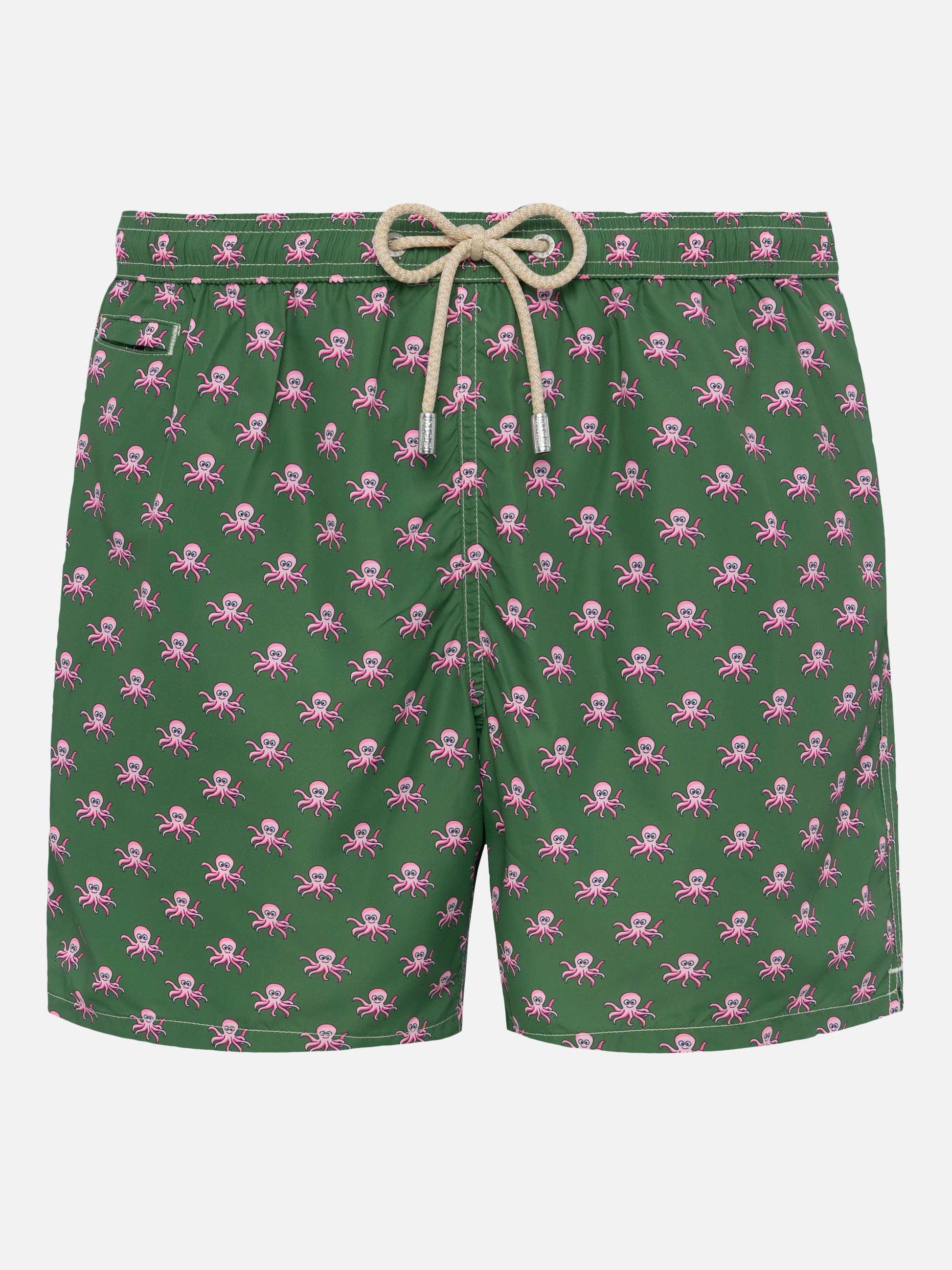 Lightweight fabric swim shorts Lighting with octopus print - MC2 Saint Barth