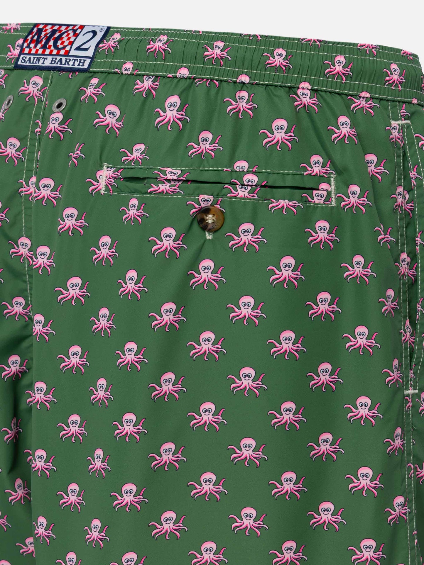 Lightweight fabric swim shorts Lighting with octopus print - MC2 Saint Barth