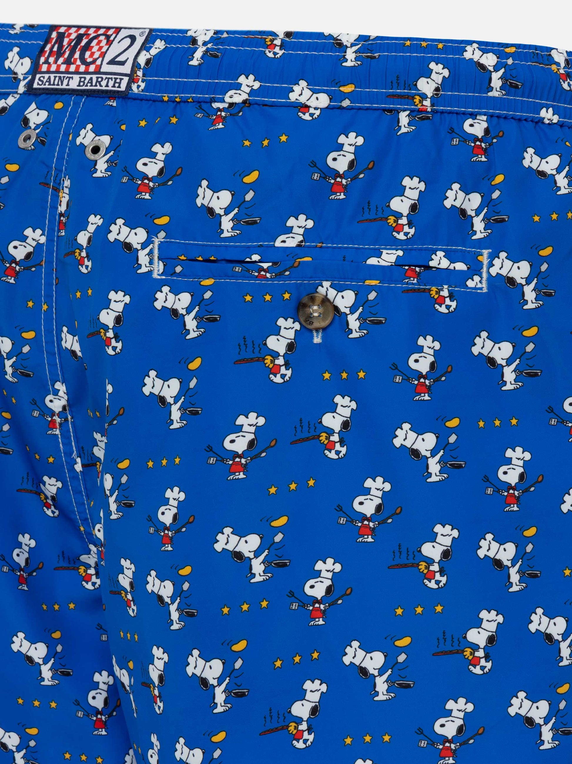 Lightweight fabric swim shorts Lighting with Snoopy chef print | SNOOPY PEANUTS® SPECIAL EDITION - MC2 Saint Barth