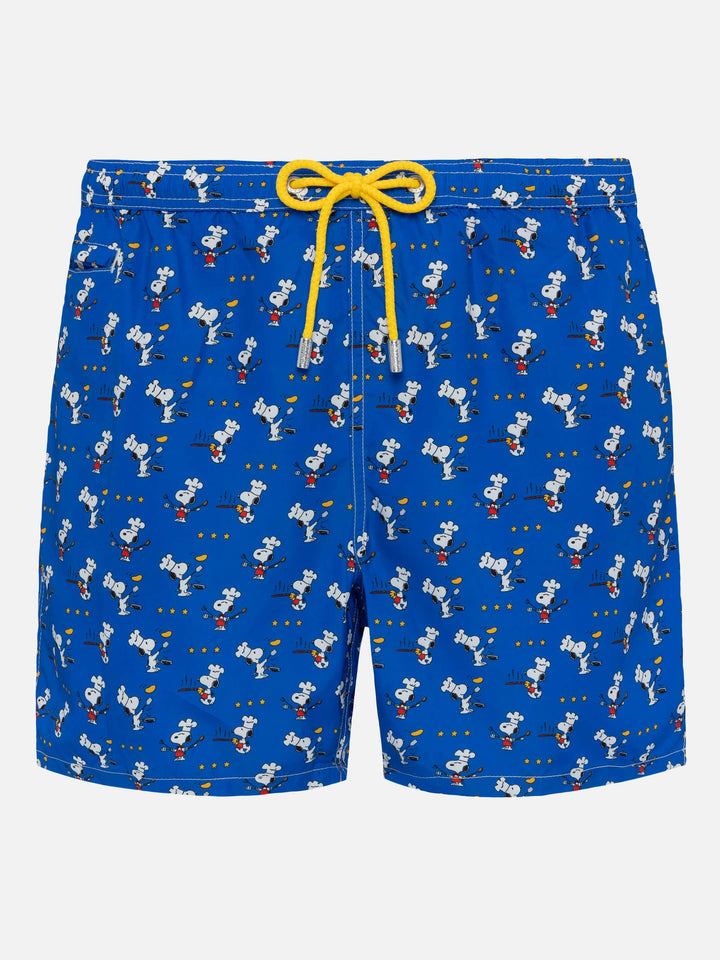 Lightweight fabric swim shorts Lighting with Snoopy chef print | SNOOPY PEANUTS® SPECIAL EDITION - MC2 Saint Barth