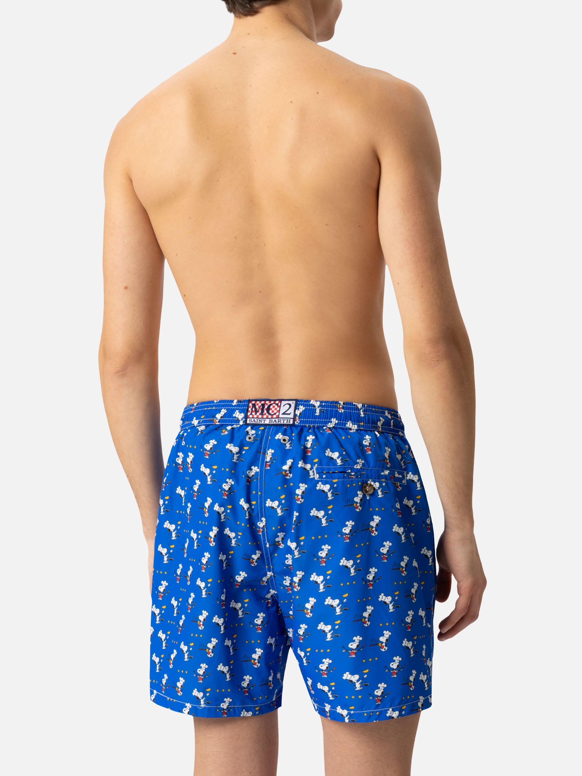 Lightweight fabric swim shorts Lighting with Snoopy chef print | SNOOPY PEANUTS® SPECIAL EDITION - MC2 Saint Barth