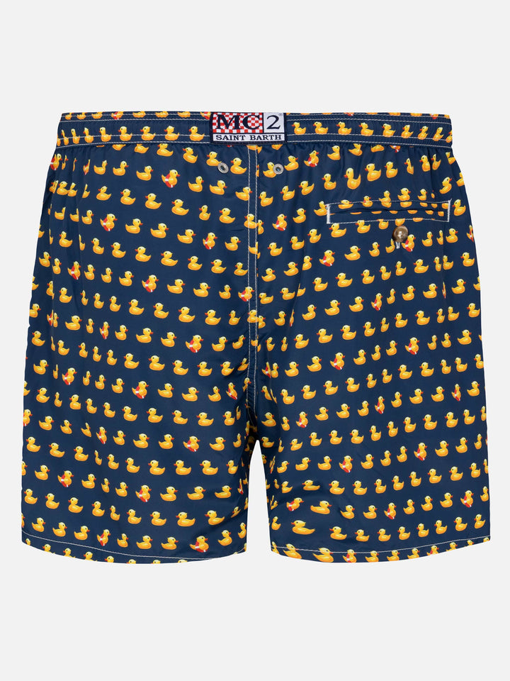 Lightweight fabric swim shorts Lighting with ducky print - MC2 Saint Barth