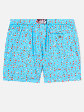 Badeshorts aus leichtem Stoff „Lighting“ mit Aperol-Spritz-Print | APEROL SPECIAL EDITION