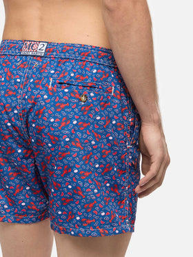 Lightweight fabric swim shorts Lighting with lobster print