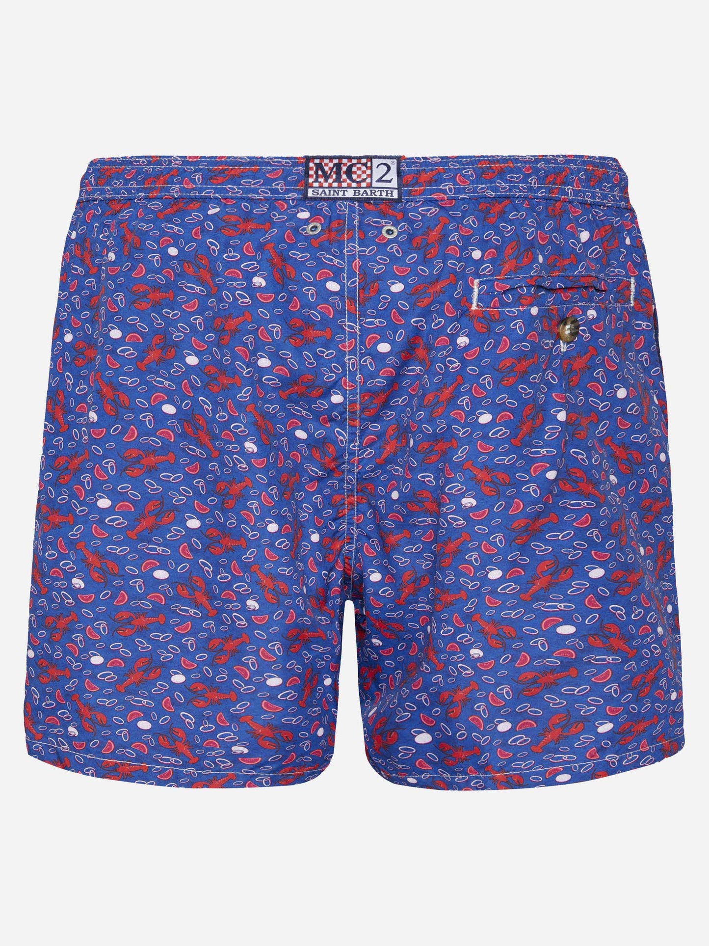 Lightweight fabric swim shorts Lighting with lobster print