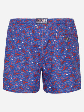 Lightweight fabric swim shorts Lighting with lobster print