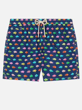 Short de bain Lighting Micro à imprimé poisson-clown bleu Fantasy 