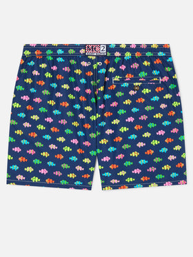 Short de bain Lighting Micro à imprimé poisson-clown bleu Fantasy 
