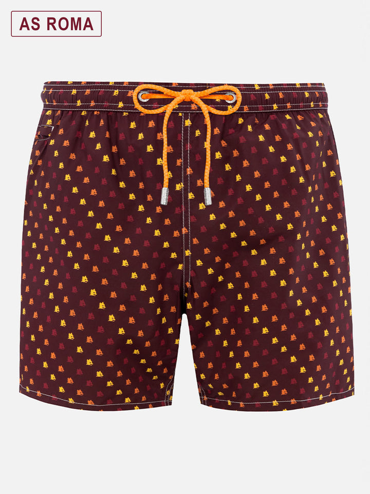 Man lightweight fabric swim-shorts Lighting Micro Fantasy with Roma print | AS ROMA SPECIAL EDITION