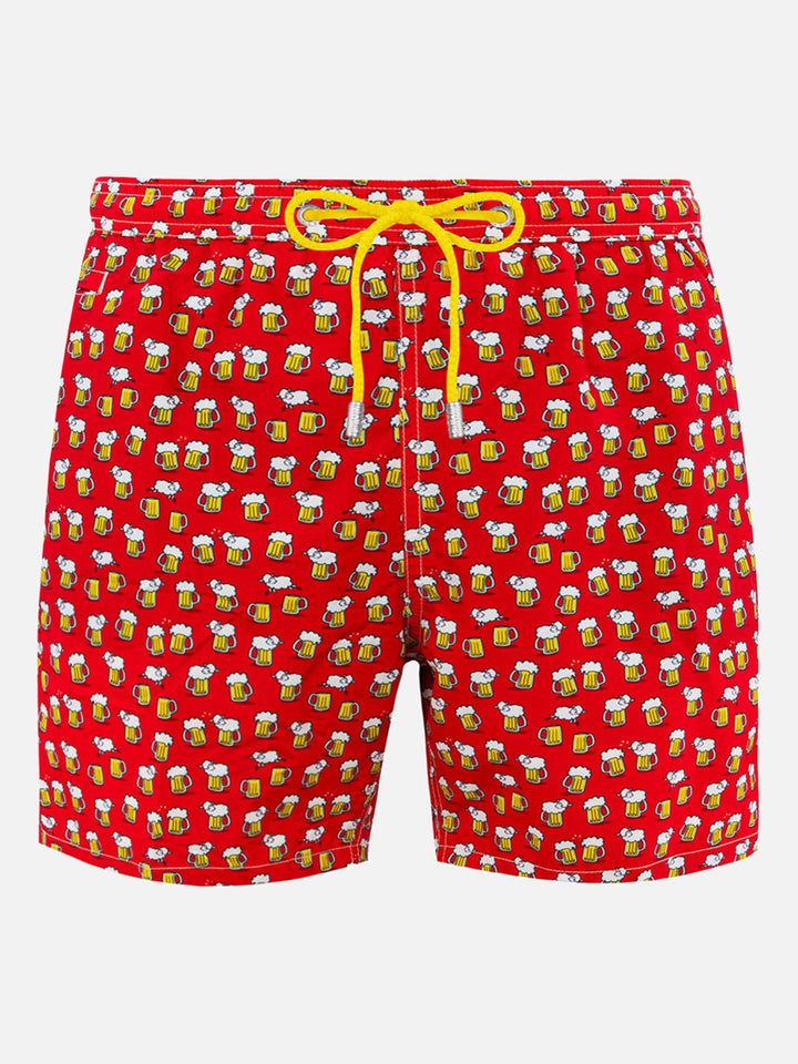 Herren-Badeshorts aus leichtem Stoff Lighting Micro Fantasy mit Bierdruck