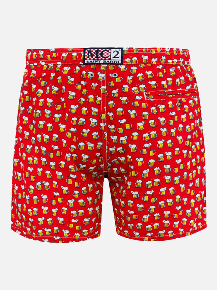 Herren-Badeshorts aus leichtem Stoff Lighting Micro Fantasy mit Bierdruck