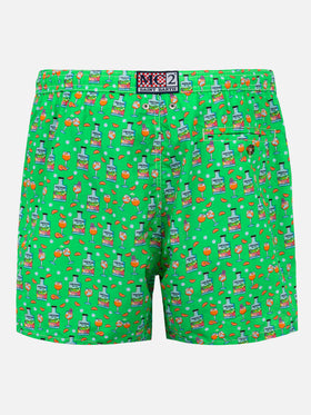 Man light fabric swim shorts with Gin print | PORTOFINO DRY GIN SPECIAL EDITION - MC2 Saint Barth