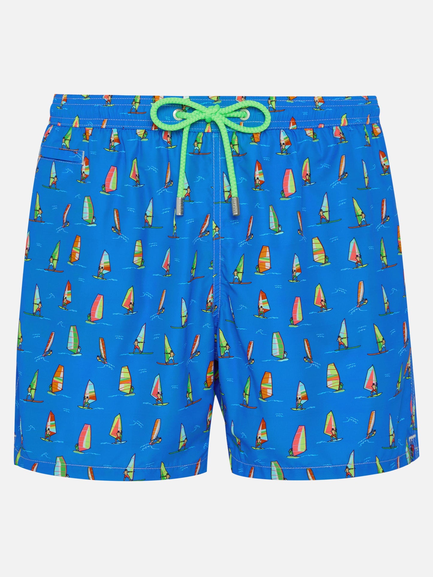Costume da bagno da uomo in tessuto leggero con stampa windsurf