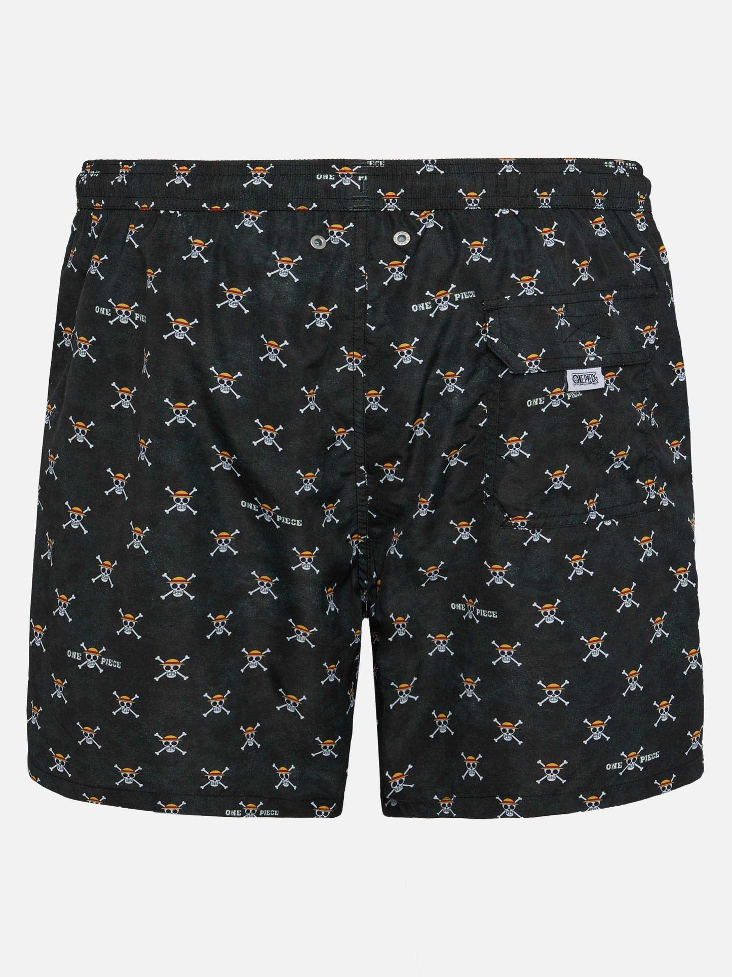 Badeshorts aus leichtem Stoff „Lighting“ mit One Piece-Totenkopf-Print | ONE PIECE® SPECIAL EDITION