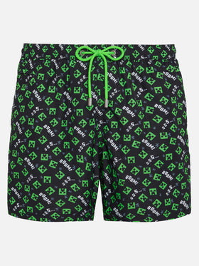Lightweight fabric swim shorts Lighting with Minecraft print | MINECRAFT® SPECIAL EDITION