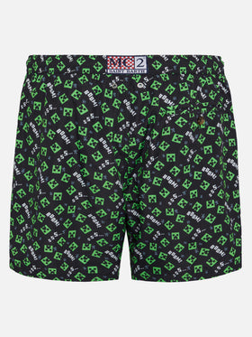 Lightweight fabric swim shorts Lighting with Minecraft print | MINECRAFT® SPECIAL EDITION