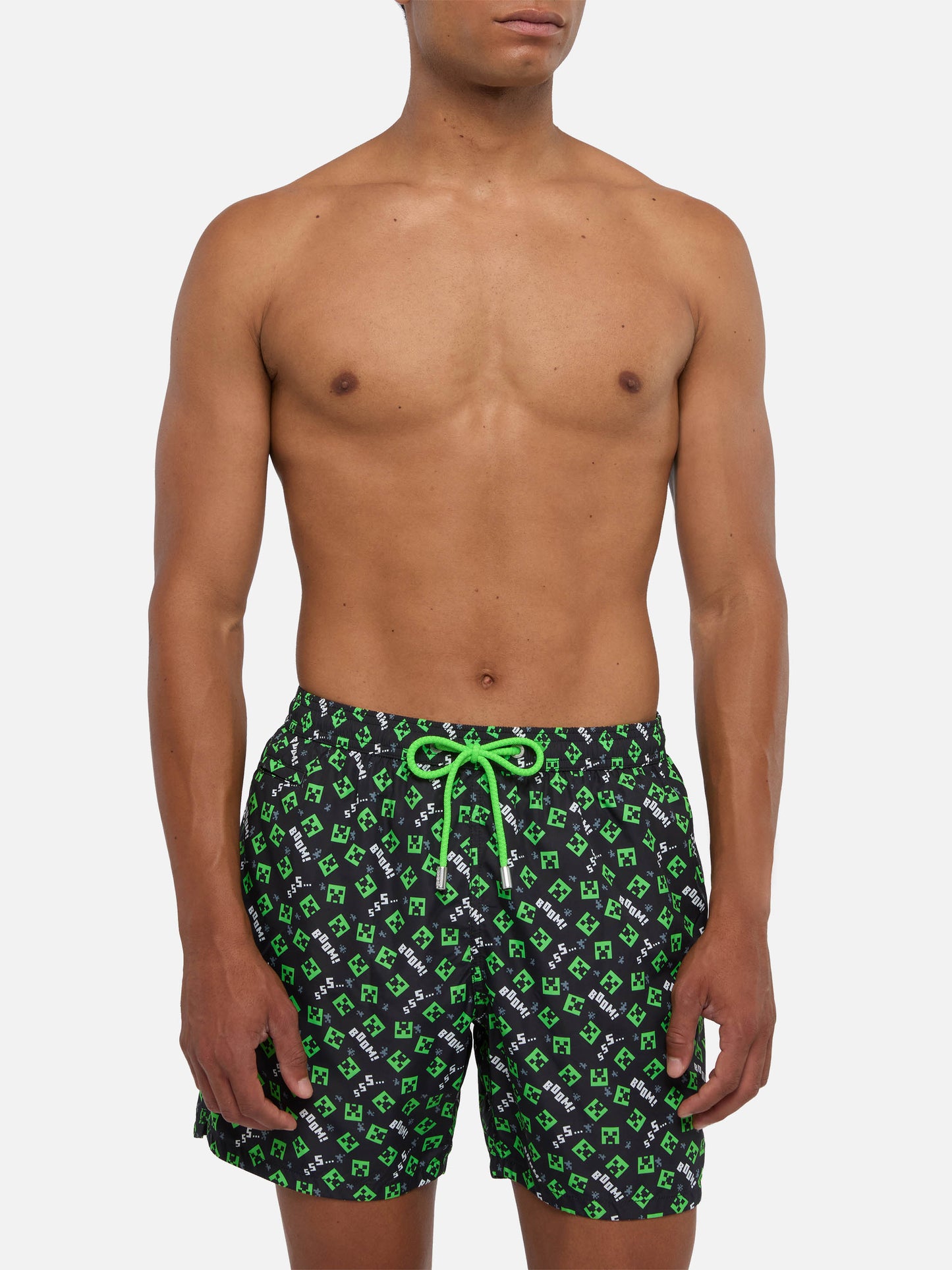 Lightweight fabric swim shorts Lighting with Minecraft print | MINECRAFT® SPECIAL EDITION