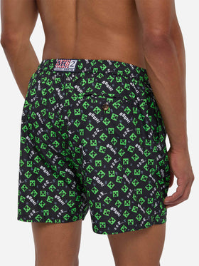 Lightweight fabric swim shorts Lighting with Minecraft print | MINECRAFT® SPECIAL EDITION