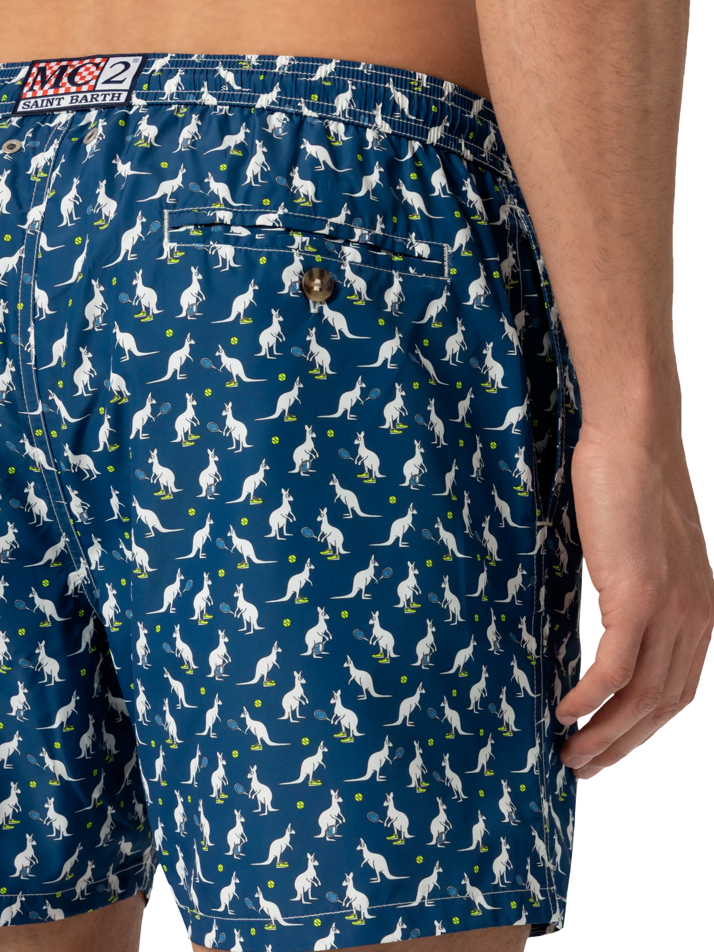 Lightweight fabric swim shorts Lighting with Australian print | AUSTRALIAN BRAND SPECIAL EDITION - MC2 Saint Barth