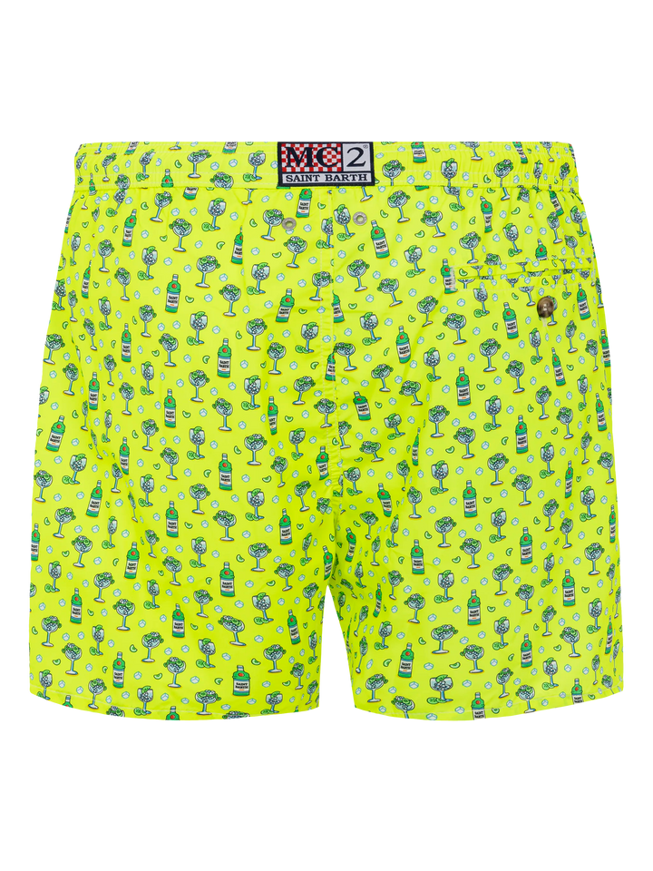 Lightweight fabric swim shorts Lighting with cocktail print - MC2 Saint Barth