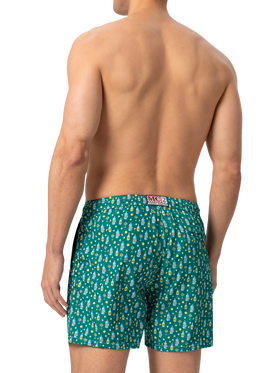 Lightweight fabric swim shorts Lighting with gin lemon print - MC2 Saint Barth