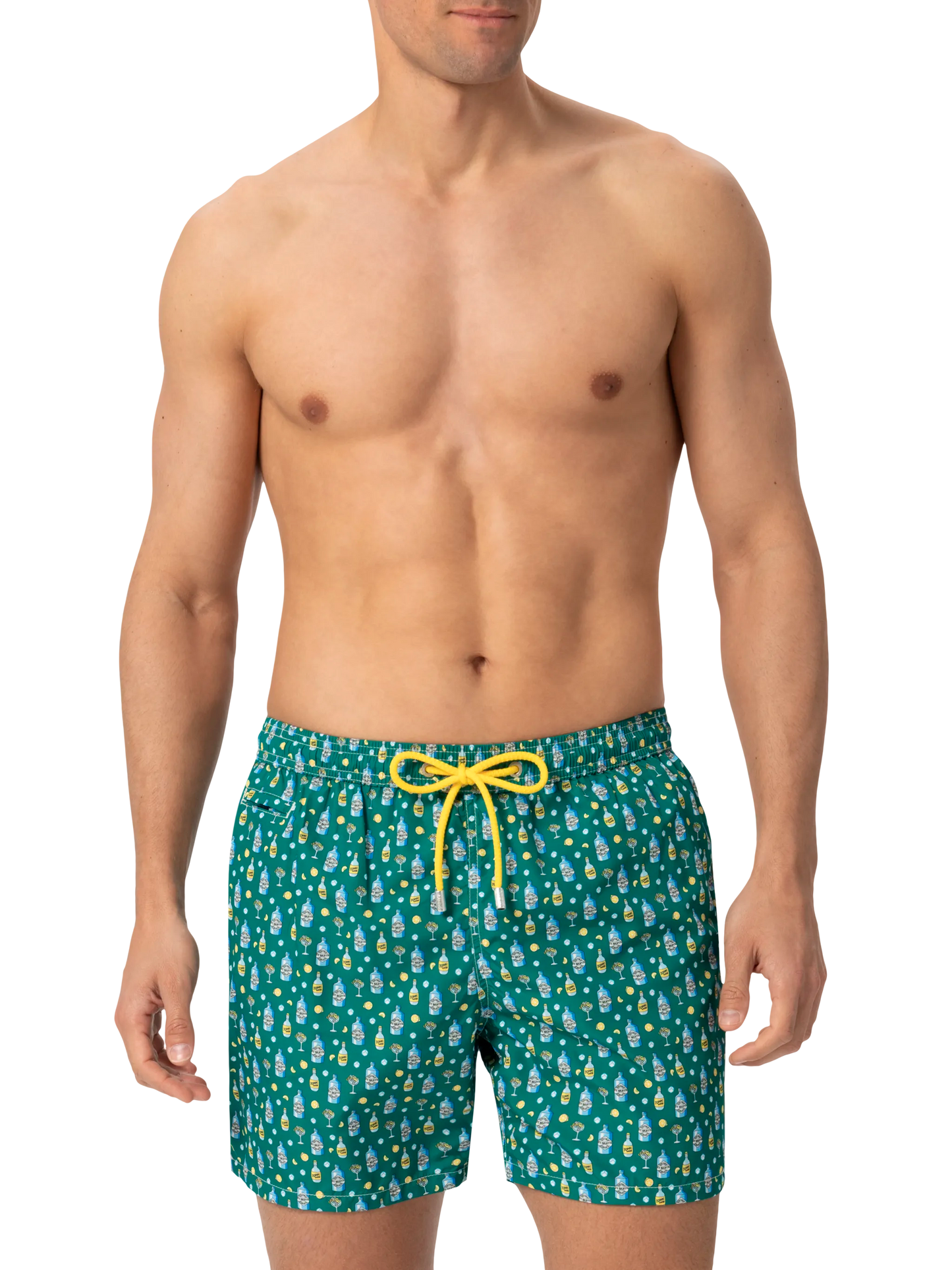 Lightweight fabric swim shorts Lighting with gin lemon print - MC2 Saint Barth